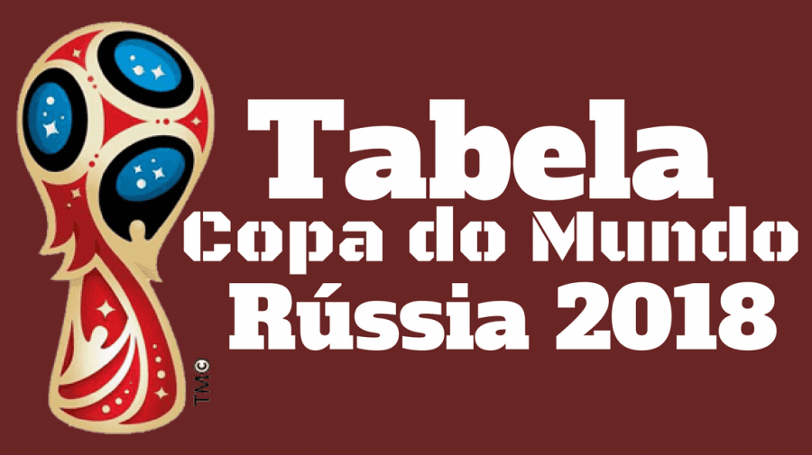 Tabela completa Copa do Mundo Rússia 2018