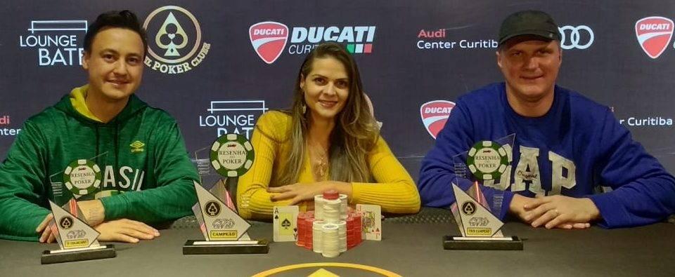 Flávia, Joarez e Ludger. Os três primeiros na quarta etapa de 2019.