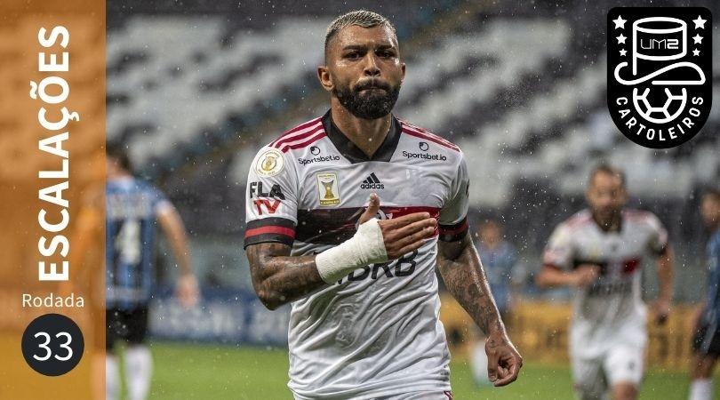 Confira as prováveis escalações de todos os times na 33ª rodada do Brasileirão