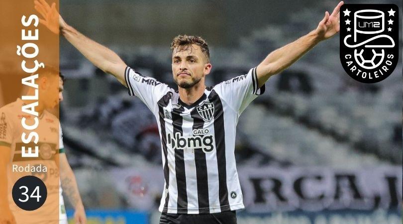 Confira as prováveis escalações de todos os times na 34ª rodada do Brasileirão