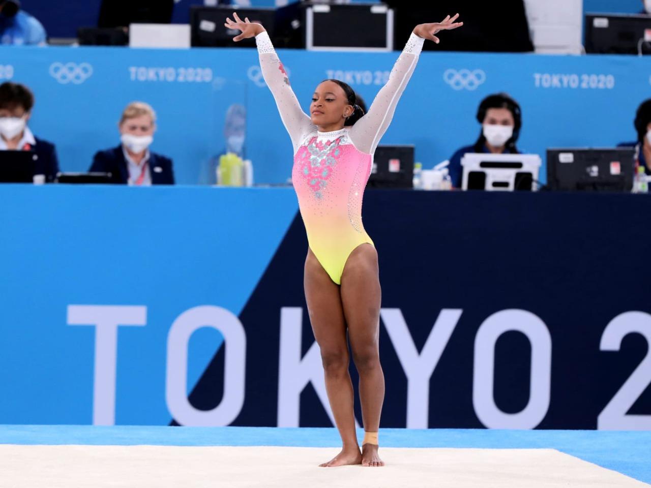 Rebeca Andrade fica em quinto no solo e encerra participação histórica na Olimpíada