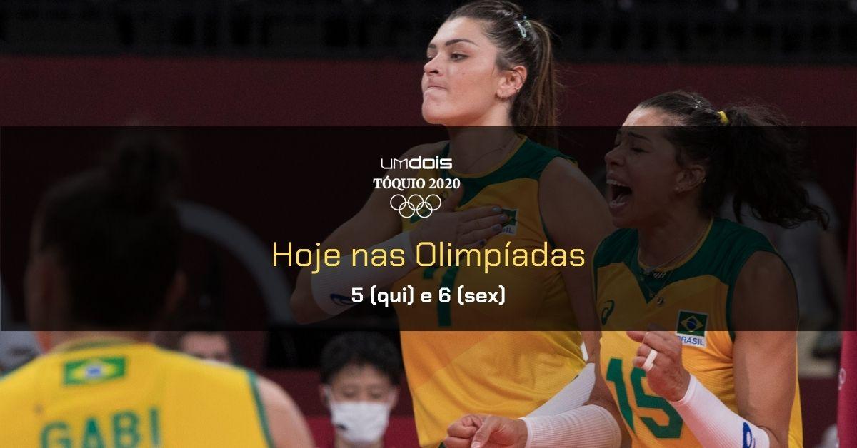 Programação da Olimpíada nesta quinta (5) e sexta (6); o que assistir, canais e horários
