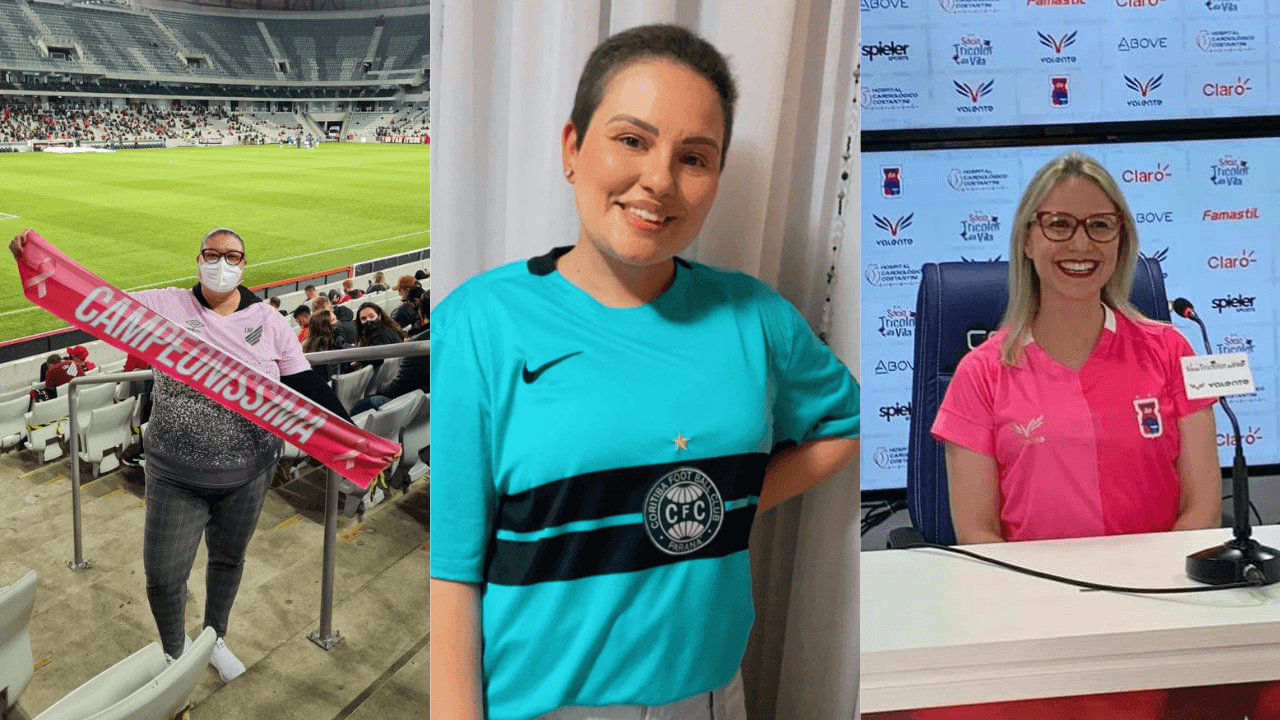 Torcedoras x câncer de mama. E a paixão por Athletico, Coritiba e Paraná como combustível