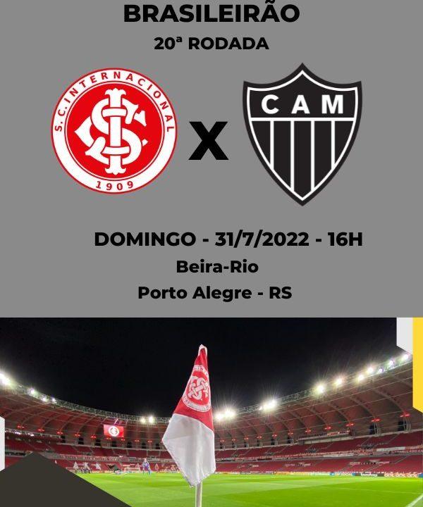 Internacional x Atlético-MG: onde assistir ao vivo, horário, escalações e arbitragem