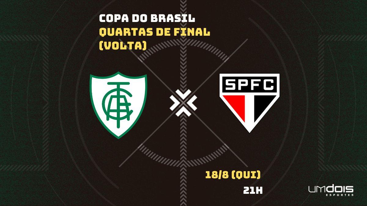 América-MG x São Paulo: veja onde assistir ao jogo desta quinta (18)