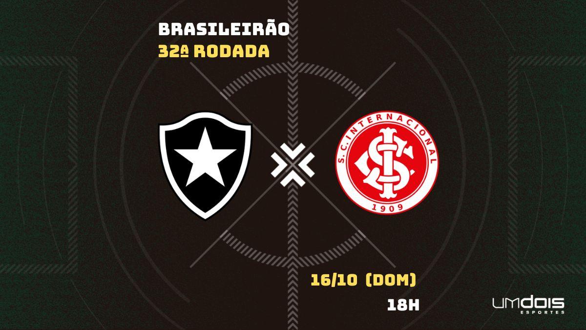 Botafogo x Internacional: onde assistir ao vivo, horário, escalações e arbitragem