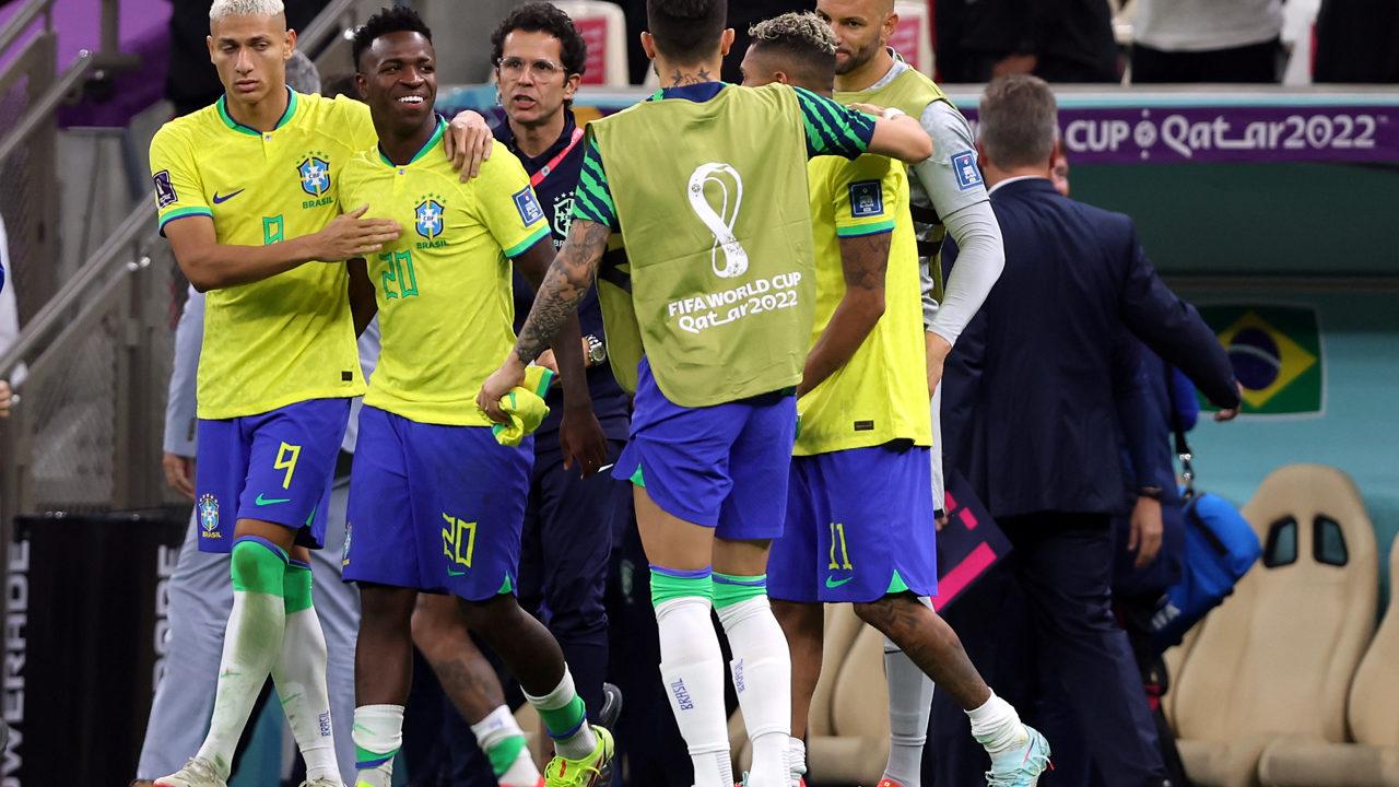 Jogadores fizeram a festa.