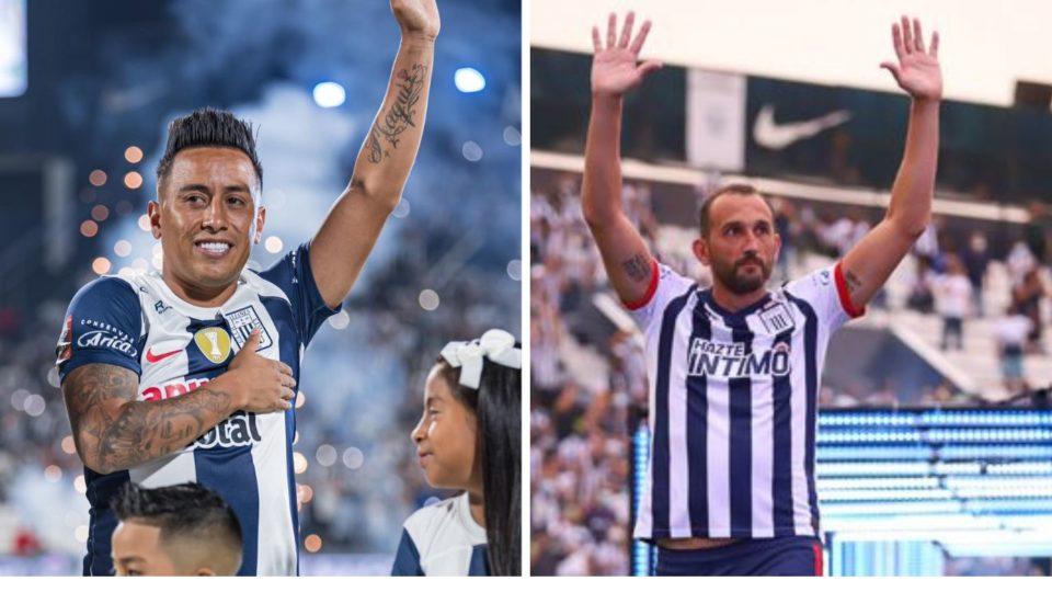 Cueva e Hernán Barcos, que já atuaram no futebol brasileiro, hoje no Alianza Lima