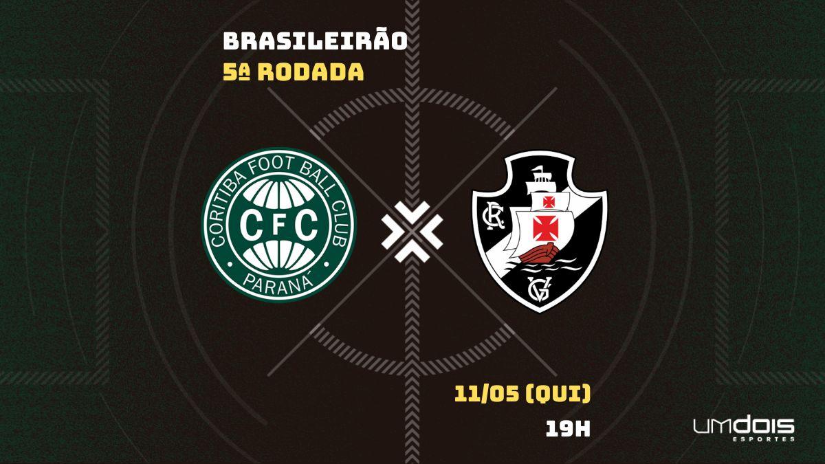 Coritiba x Vasco: Escalações prováveis, como assistir, data e horário