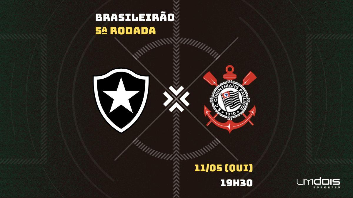 Botafogo x Corinthians: onde assistir, horário, escalações e arbitragem