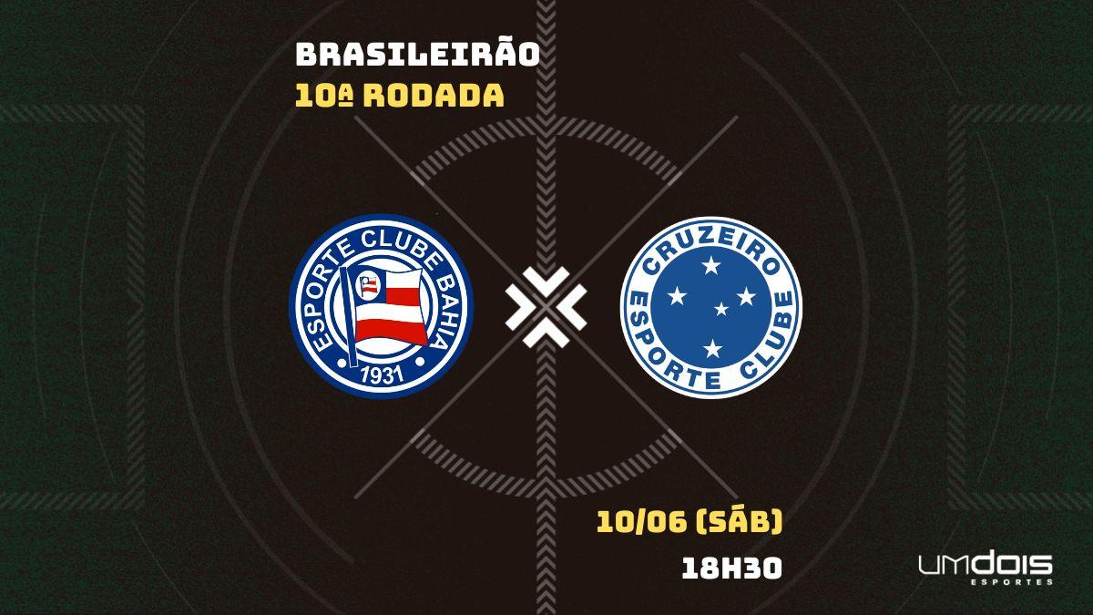 Bahia x Cruzeiro: Escalações prováveis, como assistir, data e horário