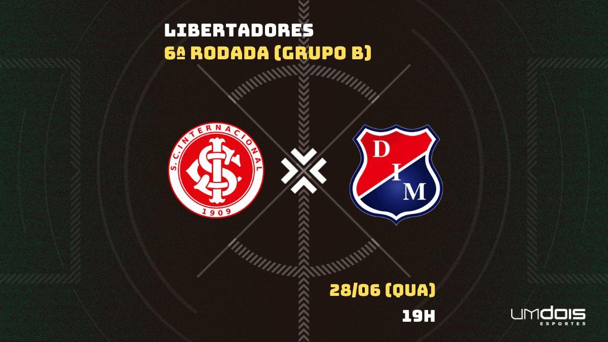 Internacional x Independiente Medellín: Escalações prováveis, como assistir, data e horário