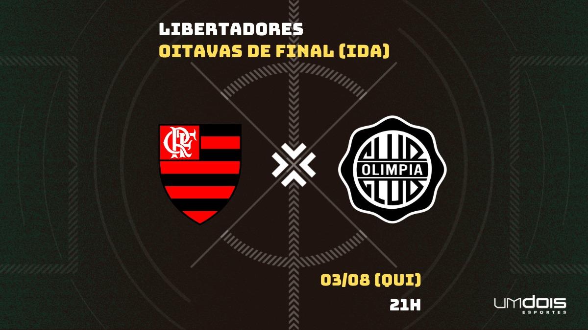 Flamengo x Olimpia: Escalações prováveis, como assistir, data e horário