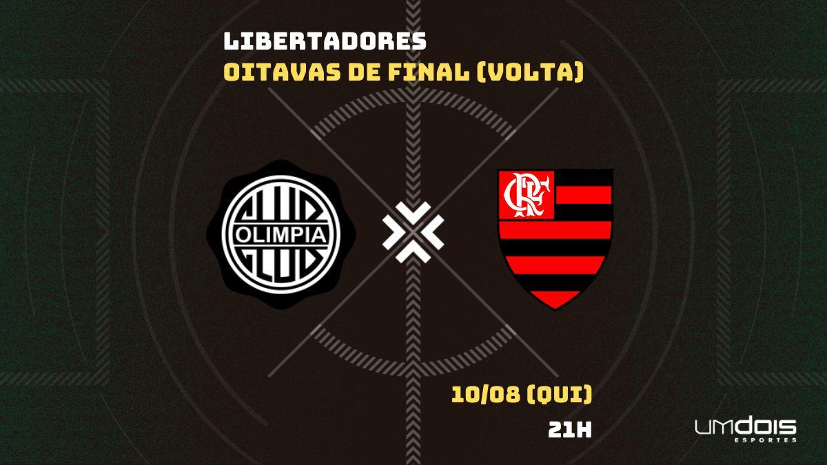 Podendo empatar, Flamengo visita Olimpia na volta das oitavas de final da  Libertadores