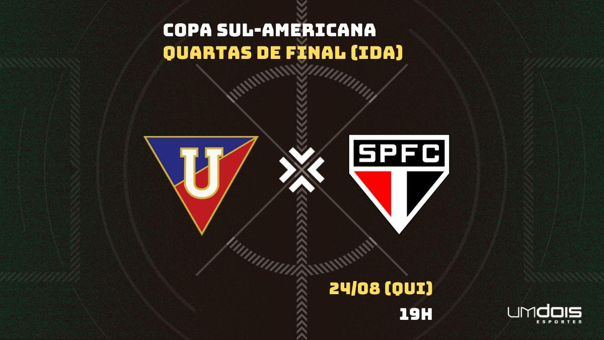 LDU x São Paulo: Escalações prováveis, como assistir, data e horário