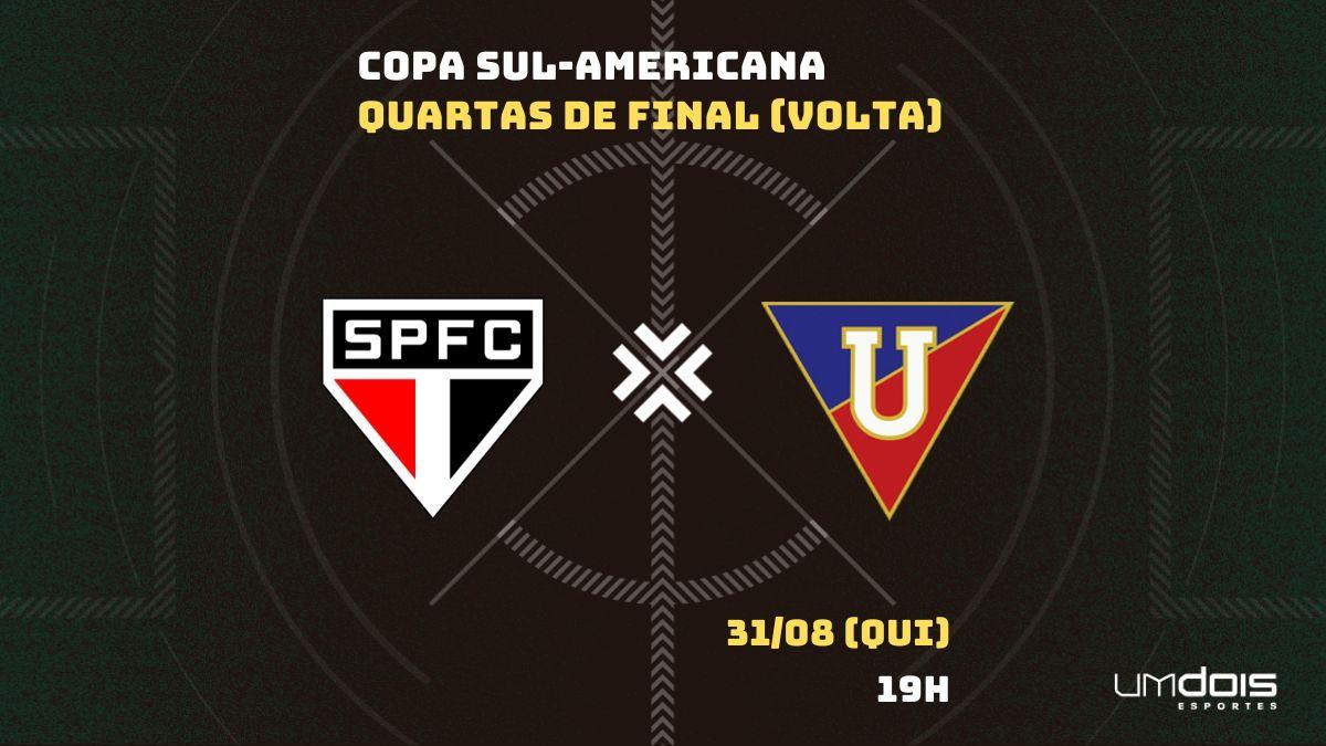 São Paulo x LDU: Escalações prováveis, como assistir, data e horário