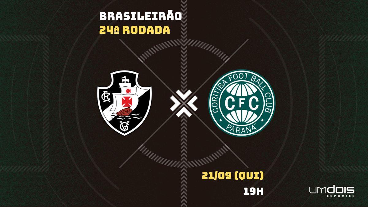 Vasco x Coritiba: Escalações prováveis, como assistir, data e horário