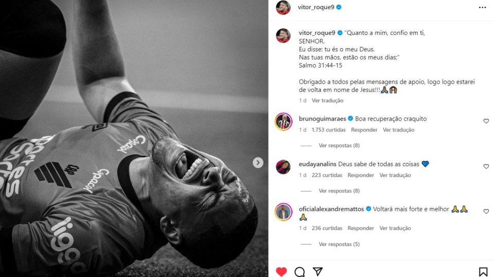 Postagem de Vitor Roque