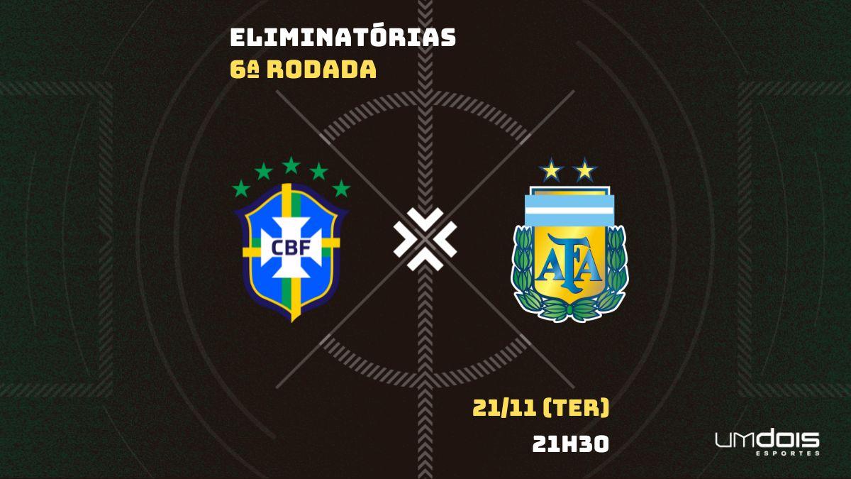 Brasil x Argentina: veja horário, escalações e onde assistir jogo