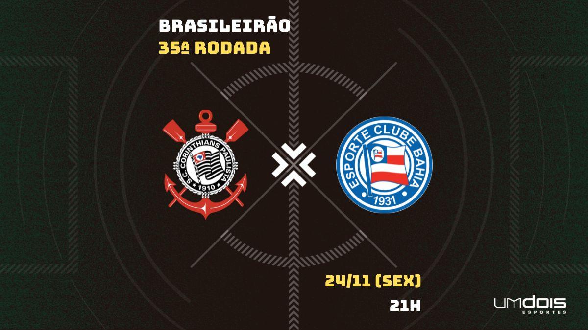 Corinthians x Bahia ao vivo: como assistir online e transmissão na