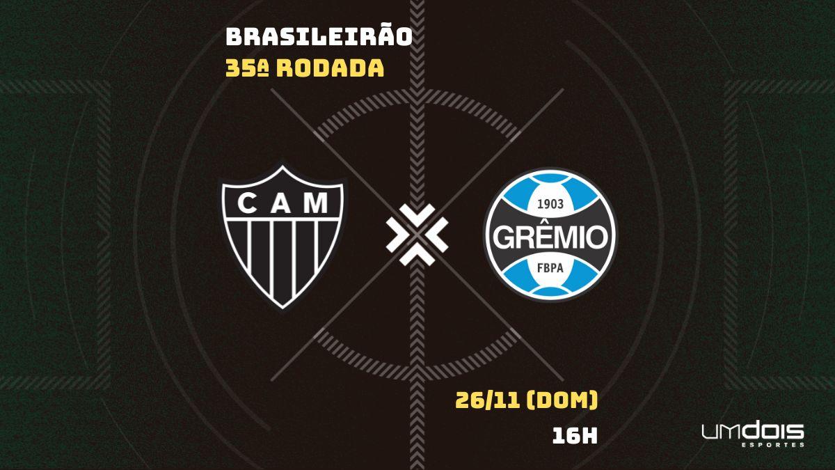 Atlético-MG x Grêmio: veja onde assistir, escalações, desfalques e