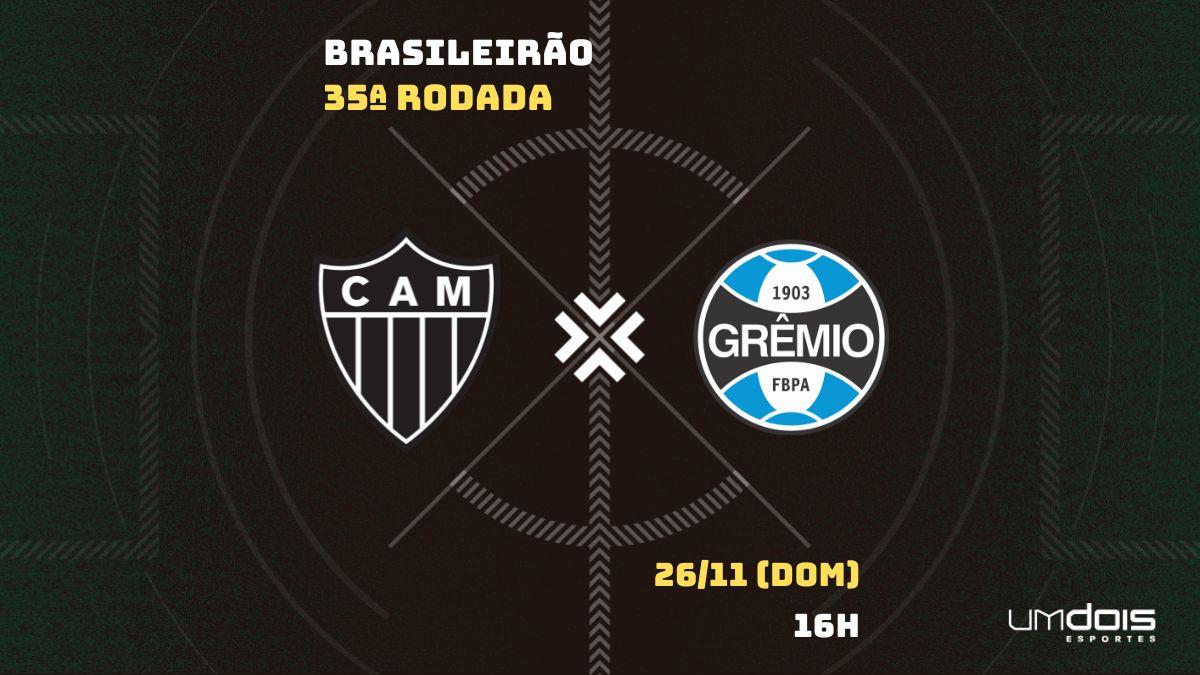 Atlético-MG x Grêmio: veja onde assistir, escalações, desfalques e  arbitragem, brasileirão série a