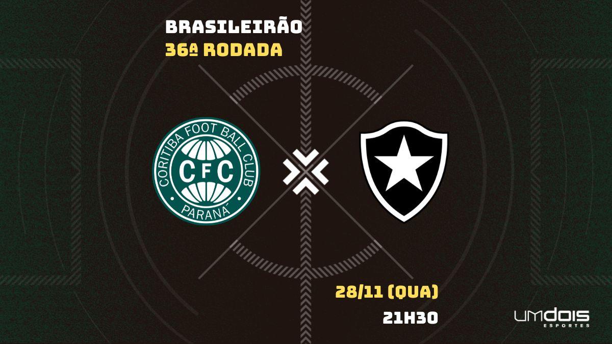 Coritiba x Botafogo ao vivo: onde assistir, horário e escalações