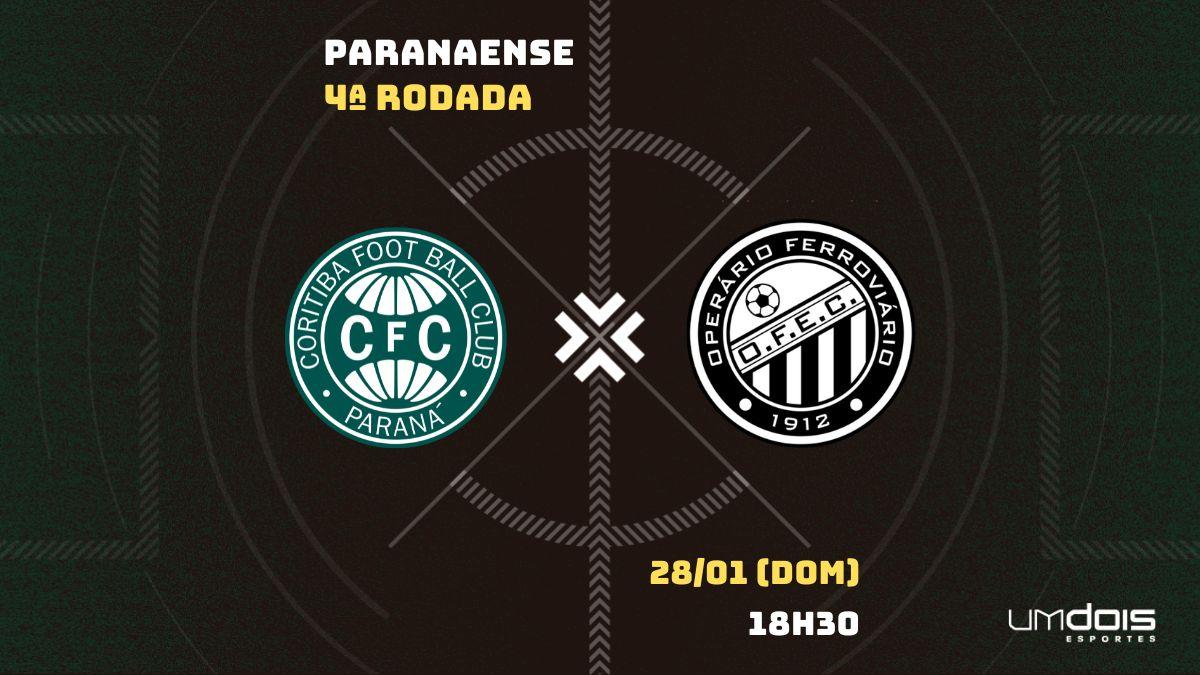 Coritiba x Operário: Escalações prováveis, como assistir, data e horário
