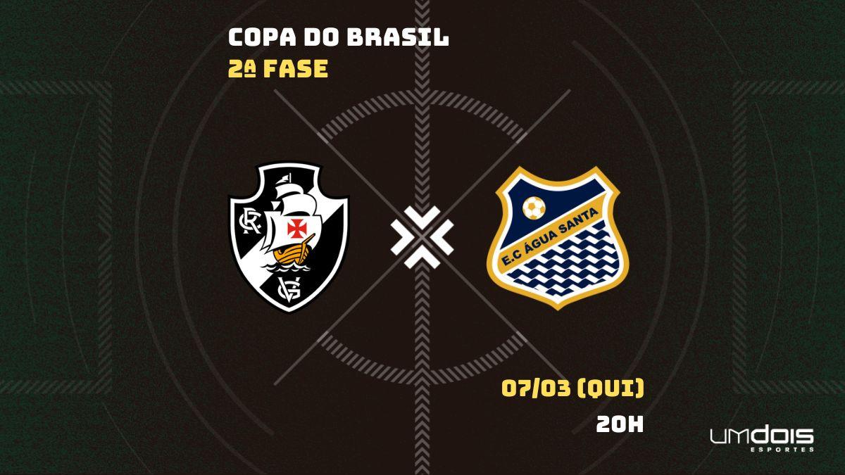 Vasco x Água Santa: onde assistir, horário e escalações