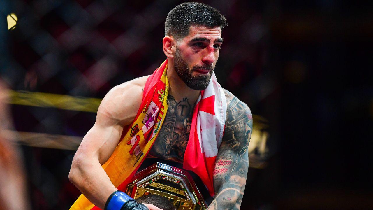 Ilia Topuria vence Max Holloway no UFC 308. Foto: Icon sport