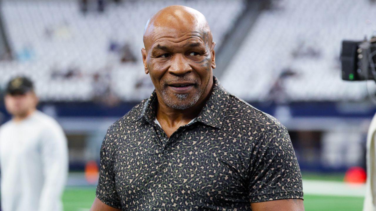 Mike Tyson, ex-boxeador, em jogo da NFL. Foto: Icon sport