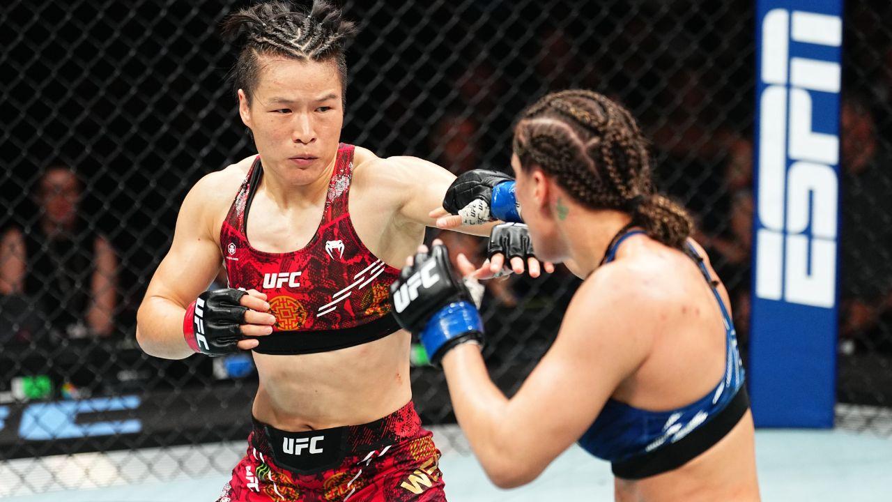 Zhang Weili venceu Tatiana Suarez no UFC 312. Foto: Divulgação/UFC