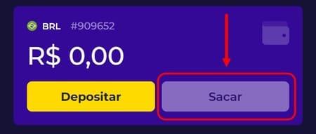 Botão de saque Multibet