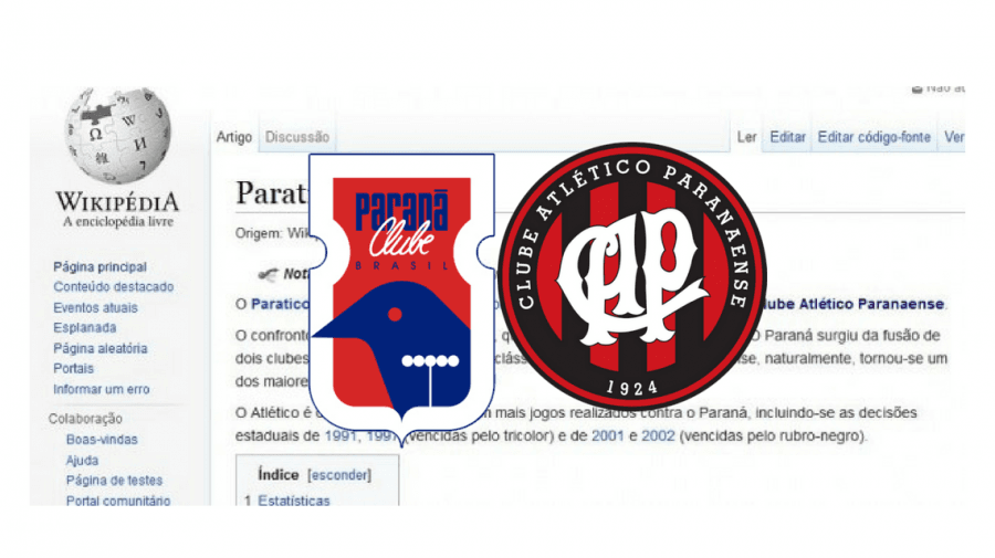 Clássico Paraná Clube x Atlético-PR para o Wikipédia.
