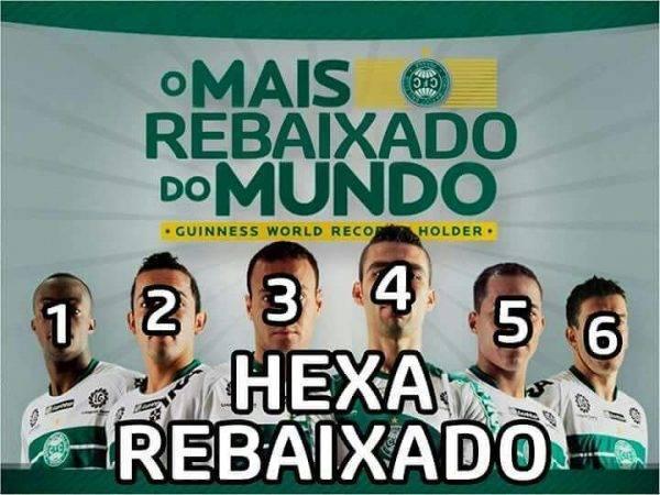 Rivais não perdoam e queda do Coritiba no Brasileirão vira alvo de memes