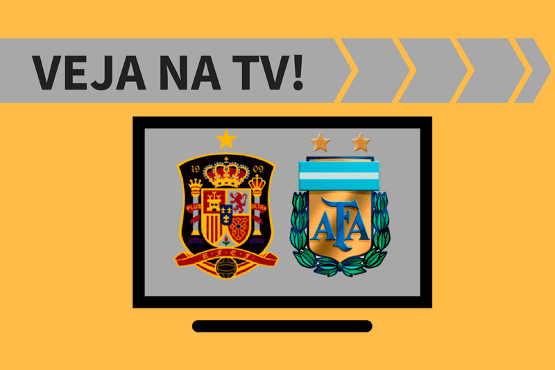 Saiba como ver na TV o jogo entre Espanha x Argentina. Um canal fará a transmissão ao vivo.