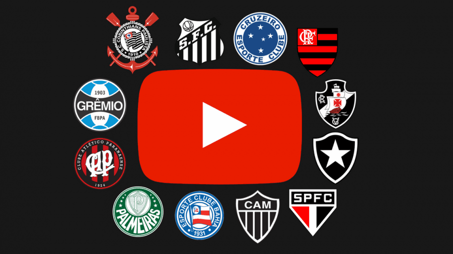 Ranking mostra o poder dos clubes no Youtube. Força dos times do Brasileirão.