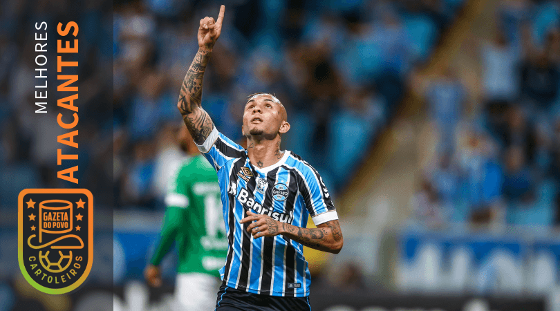 Everton, do Grêmio, foi o melhor atacante do Cartola FC 2018. Foto: Lucas Uebel/Grêmio.