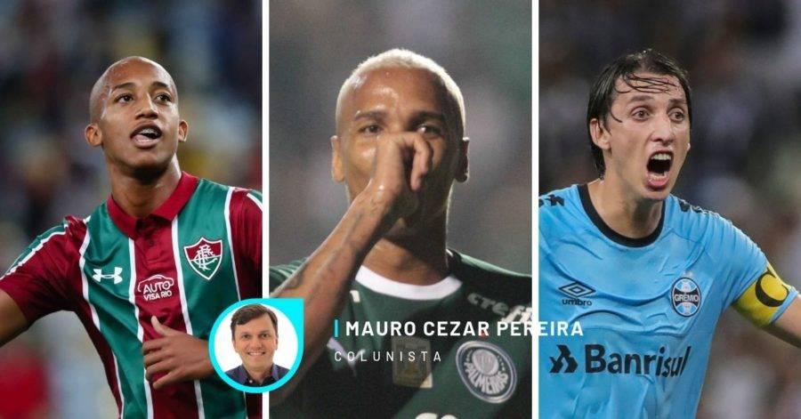 João Pedro, do Fluminense, Deyverson, do Palmeiras, e Geromel, do Grêmio.