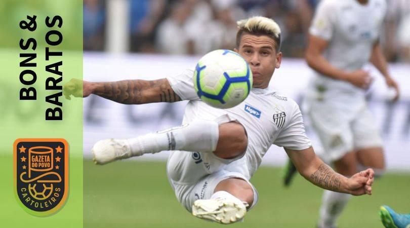 Soteldo, do Santos, é opção de jogador bom e barato na 13ª rodada do Cartola FC 2019.