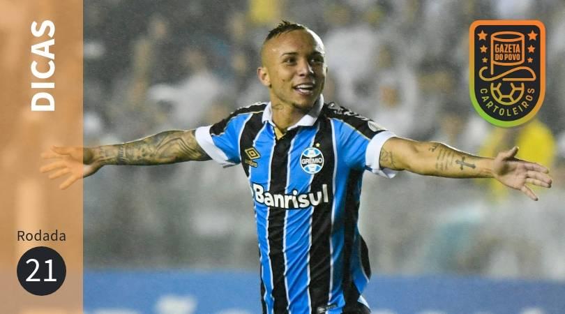 Everton, do Grêmio, é uma das melhores opções de escalação na 21ª rodada do Cartola FC 2019.