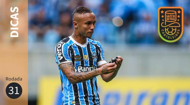Everton Cebolinha, do Grêmio, é uma das melhores opções de escalação na 31ª rodada do Cartola FC 2019.