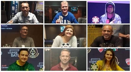 Os 9 finalistas do Circuito Resenha do Poker 2019. Um deles será campeão no sábado.
