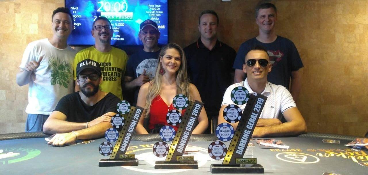 Mesa final do ranking do Circuito Resenha do Poker 2019