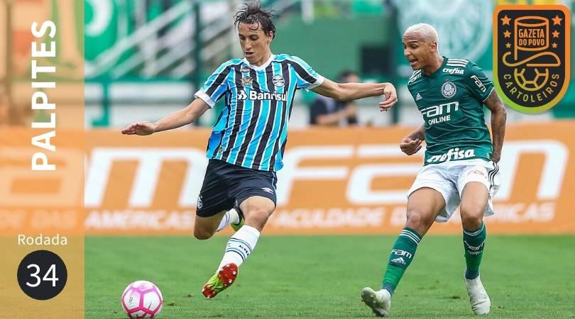 Palmeiras e Grêmio se enfrentam na rodada 34 do Brasileirão 2019.