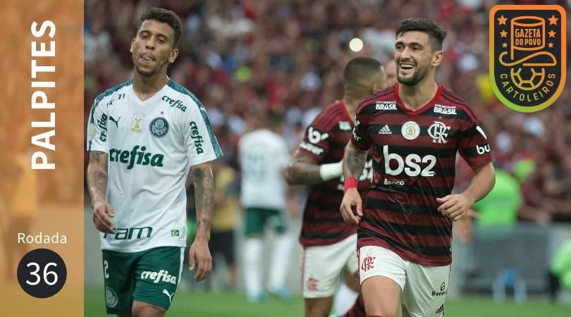 Palmeiras e Flamengo se enfrentam na rodada 36 do Brasileirão 2019.