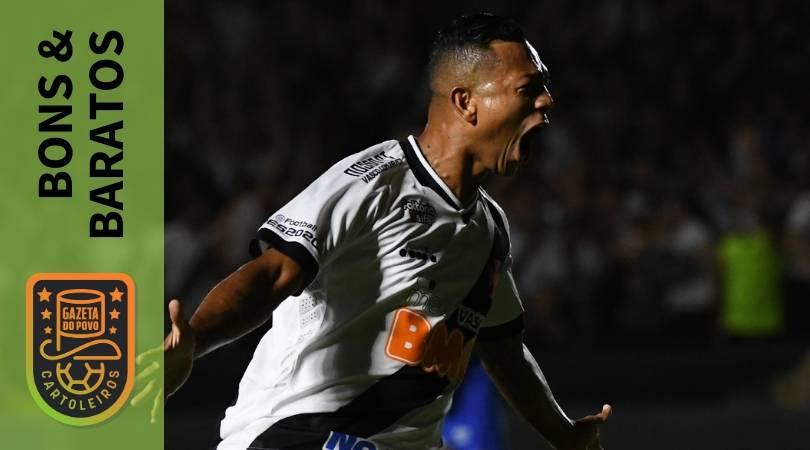 Guarin, do Vasco, é opção de jogador bom e barato na 38ª rodada do Cartola FC 2019.