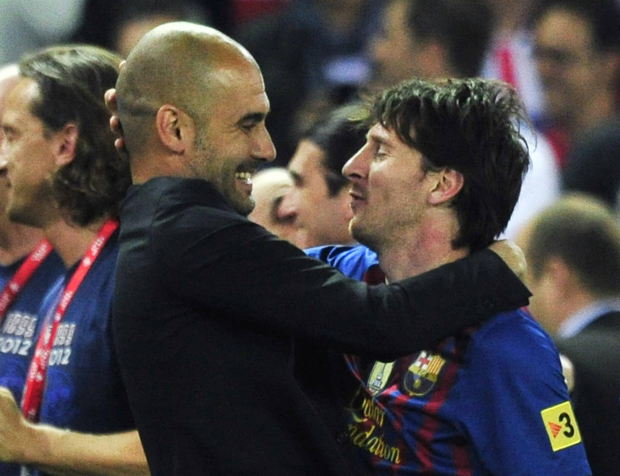 Guardiola, técnico do City, e Lionel Messi, quando ambos estavam no Barcelona. Voltarão a estar juntos?
