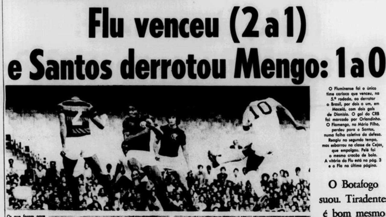 Capa do Jornal dos Sports estampa chute de Pelé