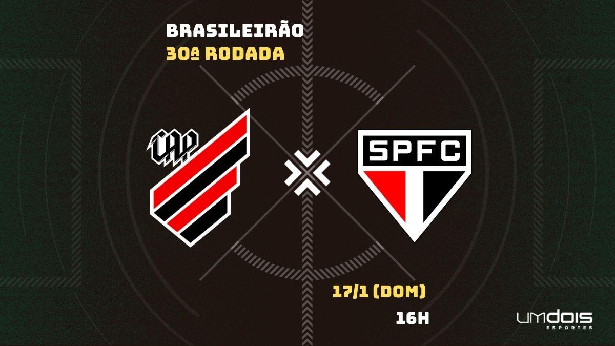 Athletico e São Paulo se enfrentam pela 30ª rodada do Brasileirão